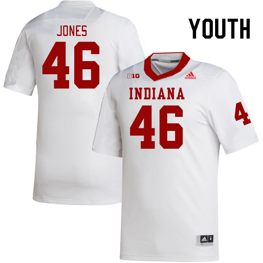 Youth #46 Isaiah Jones Indiana Hoosiers College Football Jerseys Stitched-White